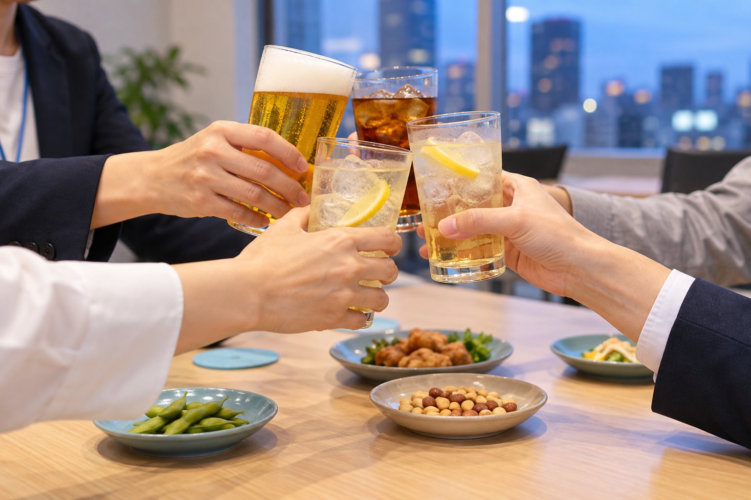 交流の時間の乾杯